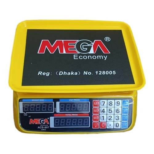 Mega 15 Kg Economy ACS-607 Tray Plate Scale